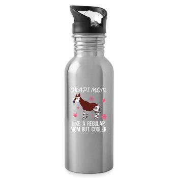 Okapi wilderness adventure - Water bottle with straw - silver - Right