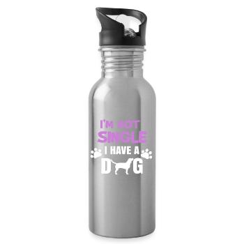 Animals Dog Pets Cuddly toy Favorite animal - Water bottle with straw - silver - Right
