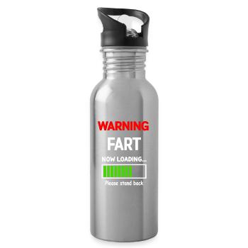 Humour comique Pet chargement T-shirt - Gourde avec paille intégrée - argent clair - Droite
