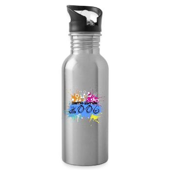 Farbexplosion Limited Edition 2006 - Trinkflasche mit integriertem Trinkhalm - Lightsilver - Rechts