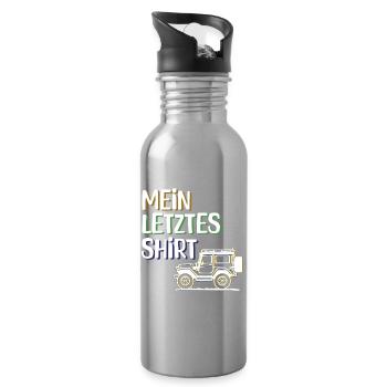 Caravan Camping Chilling Camping Statement Holiday - Water bottle with straw - silver - Right