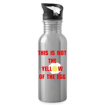 Ce n’est pas le jaune de l’œuf - Gourde avec paille intégrée - argent clair - Droite