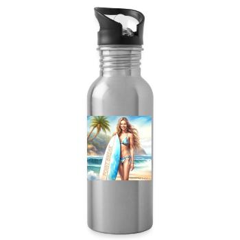 Girl Action Surf 2 - Water bottle with straw - silver - Right