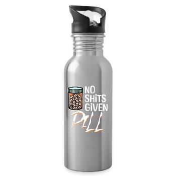 Anyway, cool saying doesn't matter to me attitude - Water bottle with straw - silver - Right