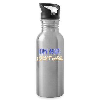 I don't care about the indifferent statement - Water bottle with straw - silver - Right