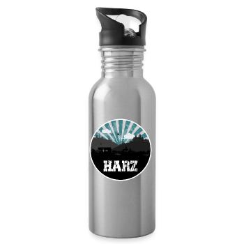 Resin Blue Hour Skyline - Water bottle with straw - silver - Right