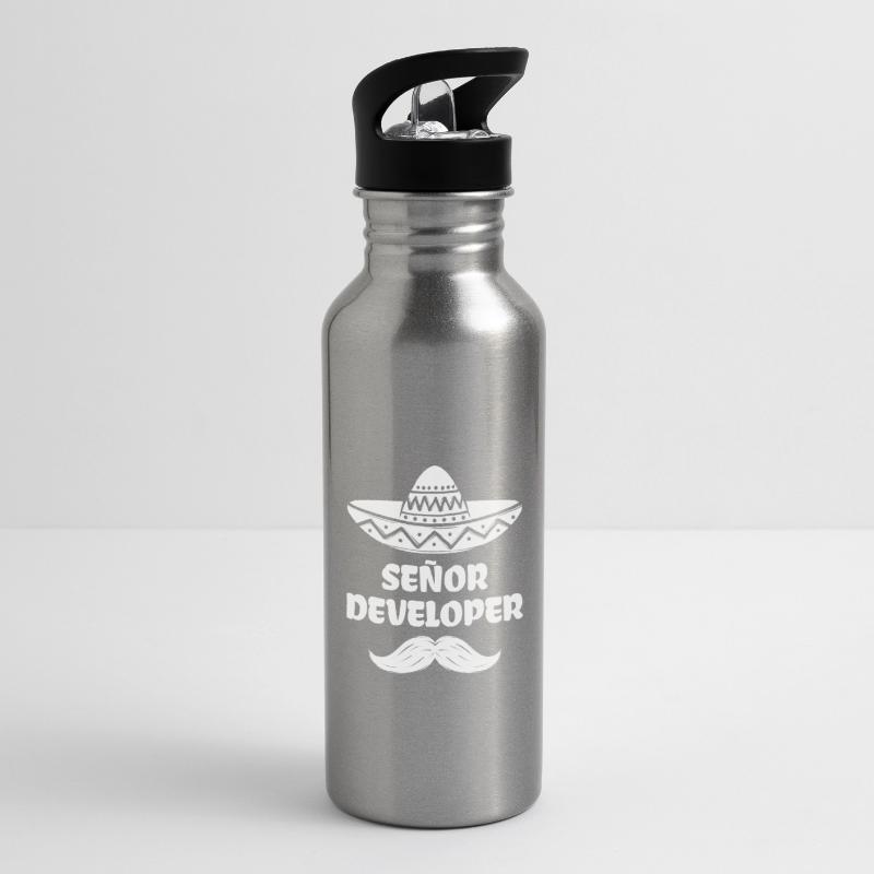 Developer Statement Code Computer Science Geek Scripting Water bottle with straw