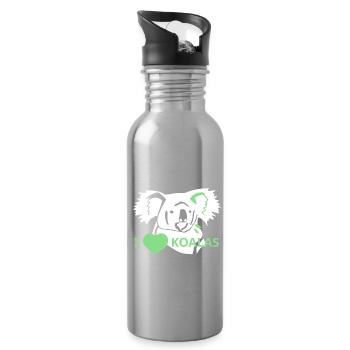 LoveKoalas - Trinkflasche mit integriertem Trinkhalm - Lightsilver - Rechts