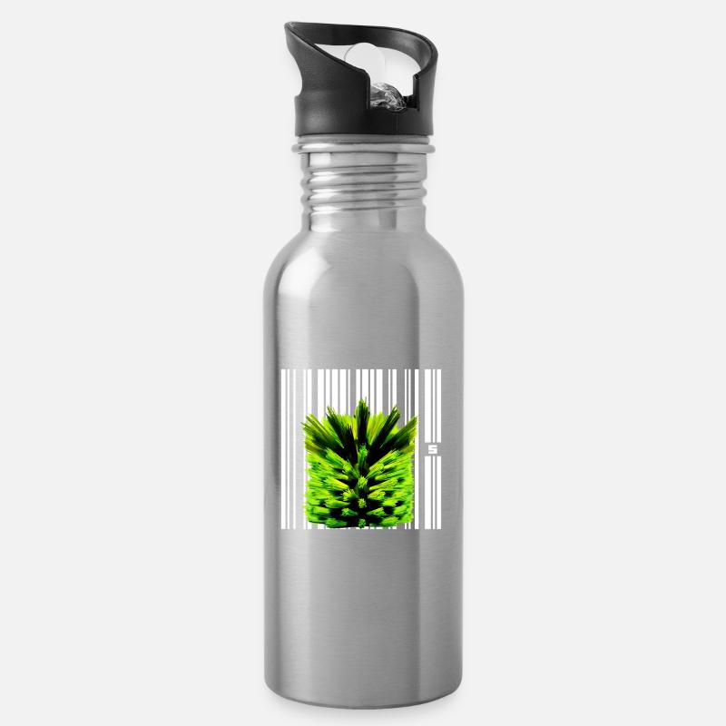 SPOT - KULT - Trinkflasche mit integriertem Trinkhalm - Lightsilver