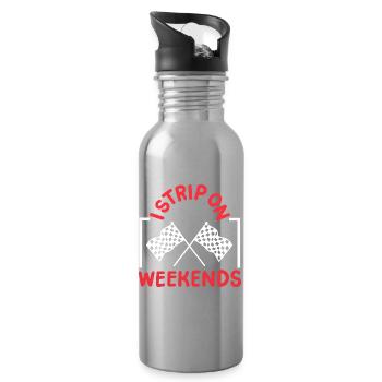 Drag Racing Rennwagen Drag Racer - Trinkflasche mit integriertem Trinkhalm - Lightsilver - Rechts