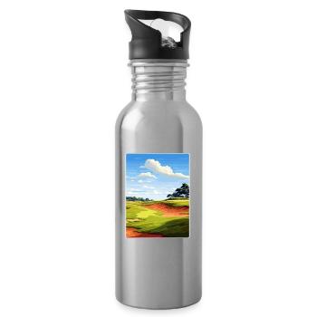 Bethpage Black Golf Club Reiseposter Souvenir - Trinkflasche mit integriertem Trinkhalm - Lightsilver - Rechts
