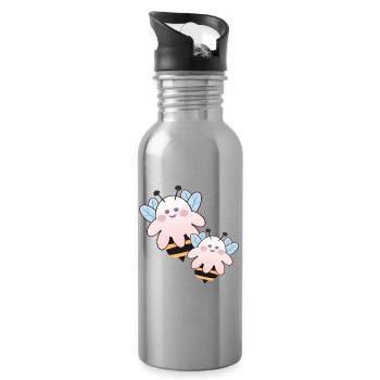 HALLOWEEN KOSTÜME GESPENSTER PAARE - Trinkflasche mit integriertem Trinkhalm - Lightsilver - Rechts