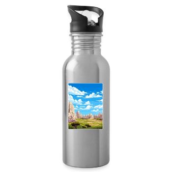 Carlsbad Caverns Californie Affiche de voyage souvenir - Gourde avec paille intégrée - argent clair - Droite