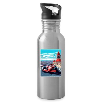 Istanbul Circuit Motorsport Race Turkey Travel WPA - Water bottle with straw - silver - Right