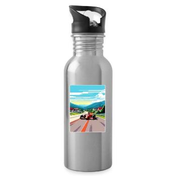 Spielberg Circuit Motorsport Rennen Österreich Reisen - Trinkflasche mit integriertem Trinkhalm - Lightsilver - Rechts