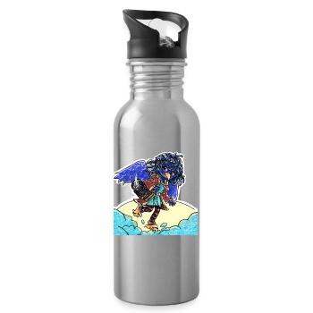 Photographe Little Raven - Gourde avec paille intégrée - argent clair - Droite