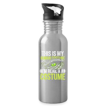 Reptilien-Kostüm - Trinkflasche mit integriertem Trinkhalm - Lightsilver - Rechts