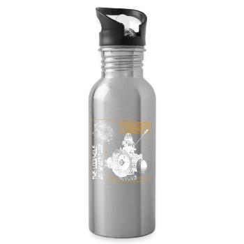 Loophole in Spacetime - Trinkflasche mit integriertem Trinkhalm - Lightsilver - Rechts