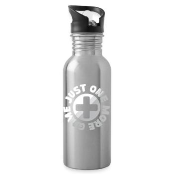 Gamer Logo - Just one more Game - Trinkflasche mit integriertem Trinkhalm - Lightsilver - Rechts