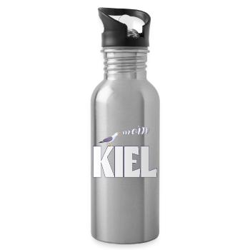 Kiel Möwe & Moin Design - Trinkflasche mit integriertem Trinkhalm - Lightsilver - Rechts