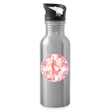 SKATE AND BLOOM - Trinkflasche mit integriertem Trinkhalm - Lightsilver - Rechts