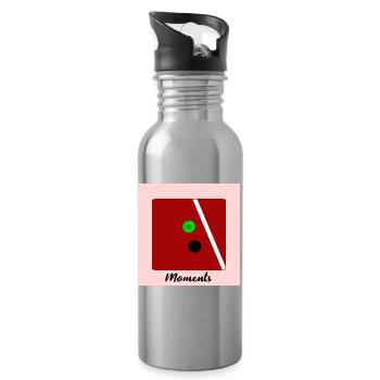 TENNIS-MOMENTE ENTSCHEIDENDE SEKUNDEN - Trinkflasche mit integriertem Trinkhalm - Lightsilver - Rechts