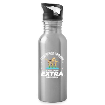 Synchronized Swimming Where Being Extra - Water bottle with straw - silver - Right