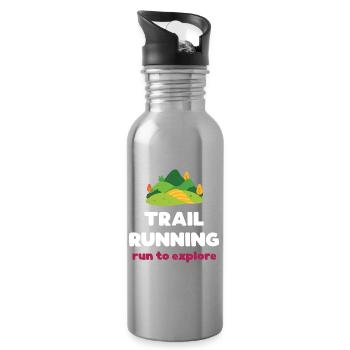 Trail Running - Run to Explore - Water bottle with straw - silver - Right