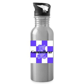 Gummy Bear Câlin douillet Tendance Design - Gourde avec paille intégrée - argent clair - Droite
