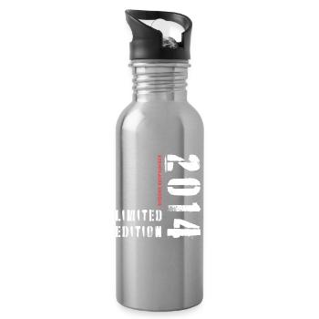 Limited Edition 2014 Single Copy - Water bottle with straw - silver - Right