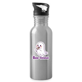 Boolicious Süßes Gespenst - Trinkflasche mit integriertem Trinkhalm - Lightsilver - Rechts