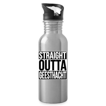 STRAIGHT OUTTA GEESTHACHT - Trinkflasche mit integriertem Trinkhalm - Lightsilver - Rechts
