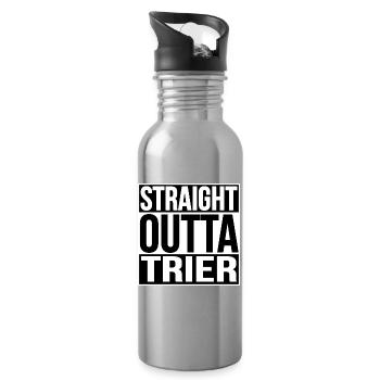 STRAIGHT OUTTA TRIER - Trinkflasche mit integriertem Trinkhalm - Lightsilver - Rechts