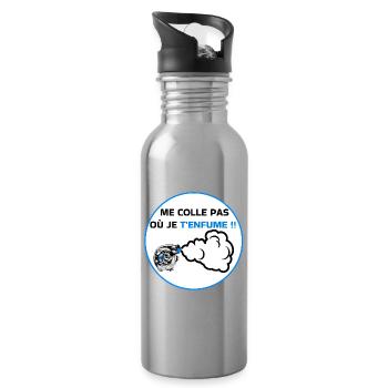 Auto - Trinkflasche mit integriertem Trinkhalm - Lightsilver - Rechts