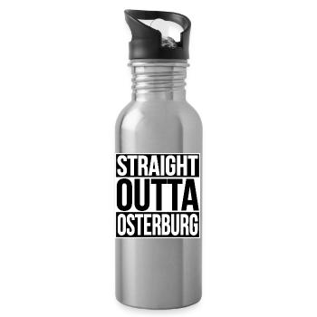 Straight Outta Osterburg - Trinkflasche mit integriertem Trinkhalm - Lightsilver - Rechts