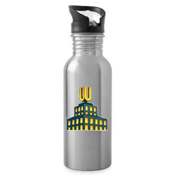 Dortmund U - Trinkflasche mit integriertem Trinkhalm - Lightsilver - Rechts