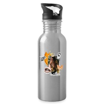 Phuket-Lebensstil - Trinkflasche mit integriertem Trinkhalm - Lightsilver - Rechts