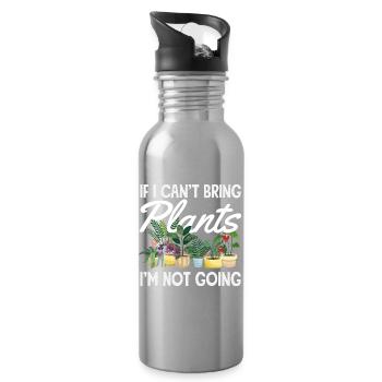 Garden & Plant Lovers Gifts - Water bottle with straw - silver - Right