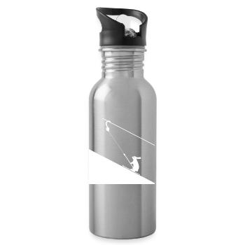 Haseklettern am Seil - Trinkflasche mit integriertem Trinkhalm - Lightsilver - Rechts