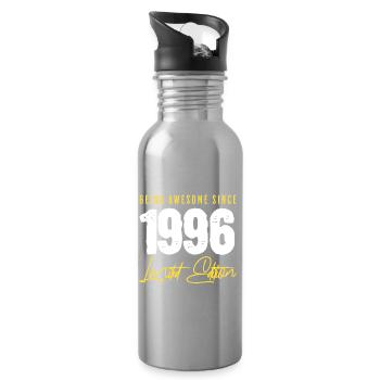 30th birthday 1996 - Water bottle with straw - silver - Right