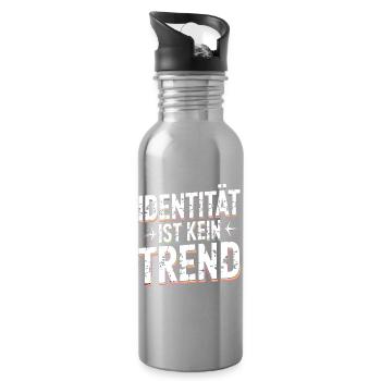 L’identité n’est pas une déclaration de tendance La fierté - Gourde avec paille intégrée - argent clair - Droite