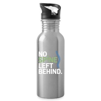 Licensed Clinical Specialist Spinal Wellness  - Water bottle with straw - silver - Right