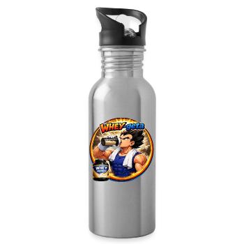 WHEYgeta - Trinkflasche mit integriertem Trinkhalm - Lightsilver - Rechts