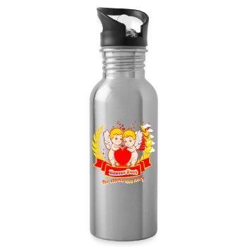 Heaven Sent - Unsere ewige Liebesgeschichte - Trinkflasche mit integriertem Trinkhalm - Lightsilver - Rechts