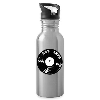 Est 1976 Vinyl - Water bottle with straw - silver - Right