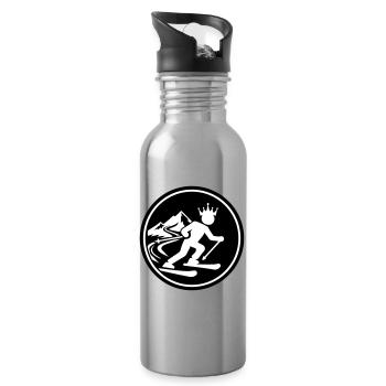 Ski King Skiing - Gourde avec paille intégrée - argent clair - Droite