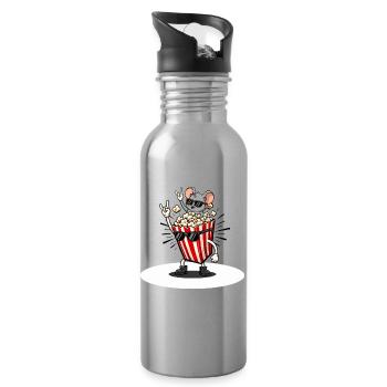 Costume de jupe Souris Popcorn Drôle - Gourde avec paille intégrée - argent clair - Droite