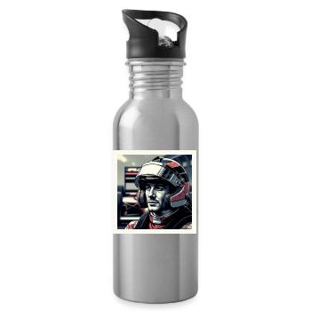 Formula Senna - Trinkflasche mit integriertem Trinkhalm - Lightsilver - Rechts