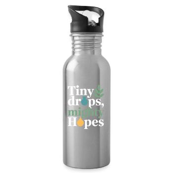 Certified Clinical Micro-Dose Practitioner Gear  - Water bottle with straw - silver - Right