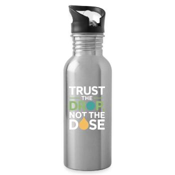 Zertifizierte Klinische Verdünnungsspezialistenbekleidung - Trinkflasche mit integriertem Trinkhalm - Lightsilver - Rechts